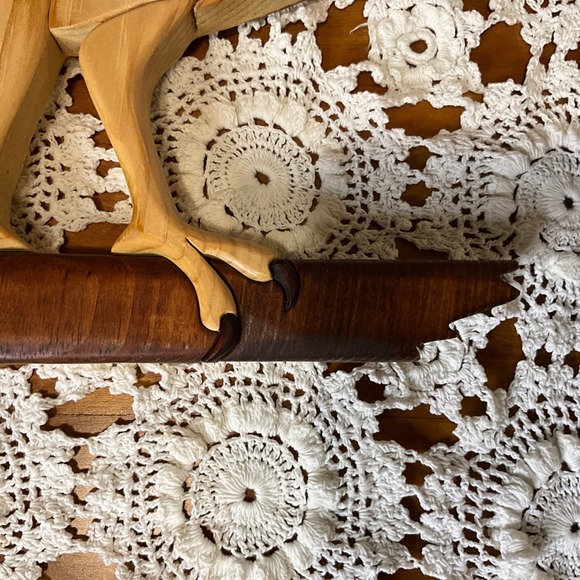 Handcrafted Intarsia Wooden Barn Owl Wall Art Rustic Home Nature Wildlife Folk - Picture 3 of 8